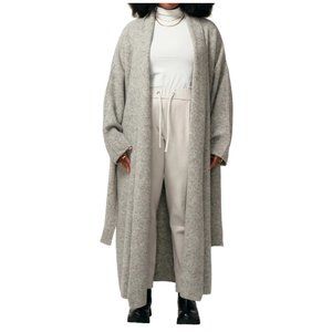 Lita by Ciara Love Language Oversize Ribbed Merino Wool Blend Wrap Coat